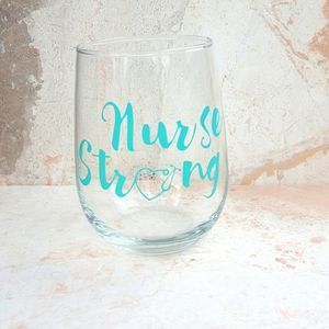 Nurse strong healthcare glass